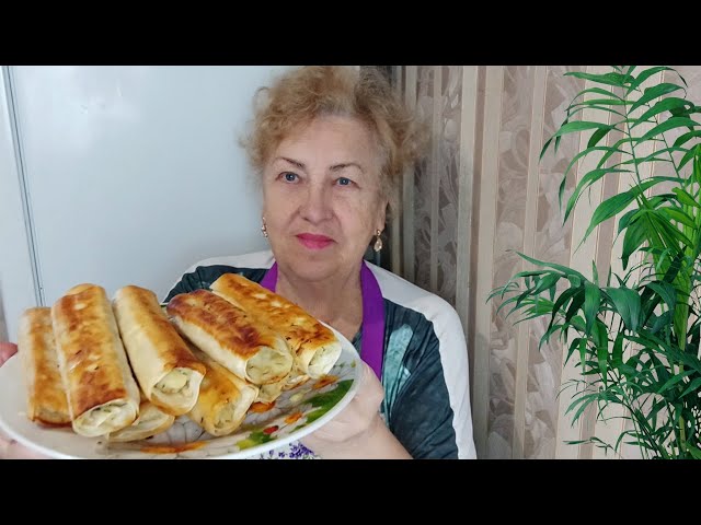 Хрустящие трубочки из лаваша. Просто, быстро, вкусно. Капуста уже в банке. Очень вкусная хрустящая