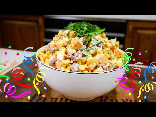 Вкусный и быстрый салат на новогодний стол. салат из трёх ингредиентов, цыганка готовит