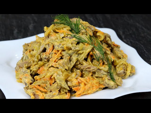 Всего 4 продукта в составе салата! Готовим на Рождество и Новый год! Ну очень вкусный салат