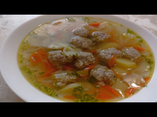 Вкусный суп с фрикадельками, который нравится всем. Главное, очень быстро готовить