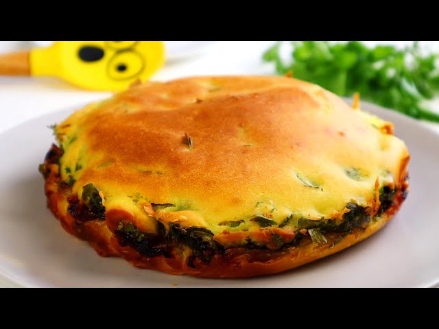 Луковый пирог Простейший. Самый быстрый закусочный пирог