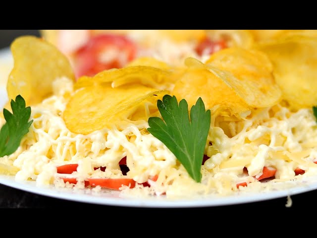 Праздничный салат за 5 минут с крабовыми палочками. Самый вкусный салат, что мы когда - либо ели