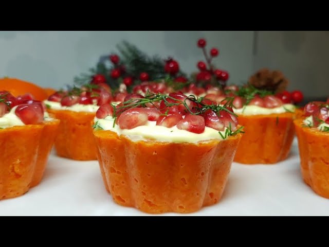 Съедят за минуту! Пальчики оближешь как вкусно! Шикарные корзиночки на новогодний стол!!!