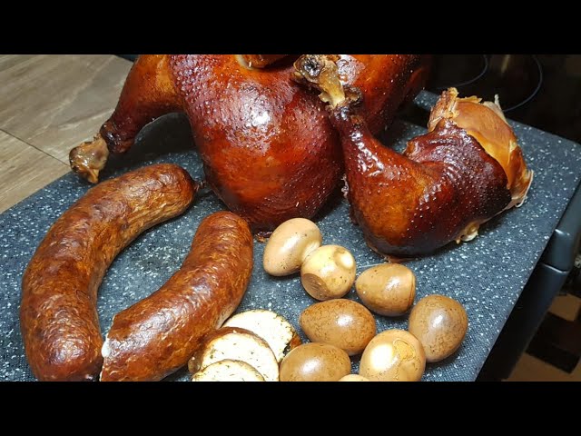 Это настоящая вкуснятина! Курица и яйца горячего копчения на праздничный стол!