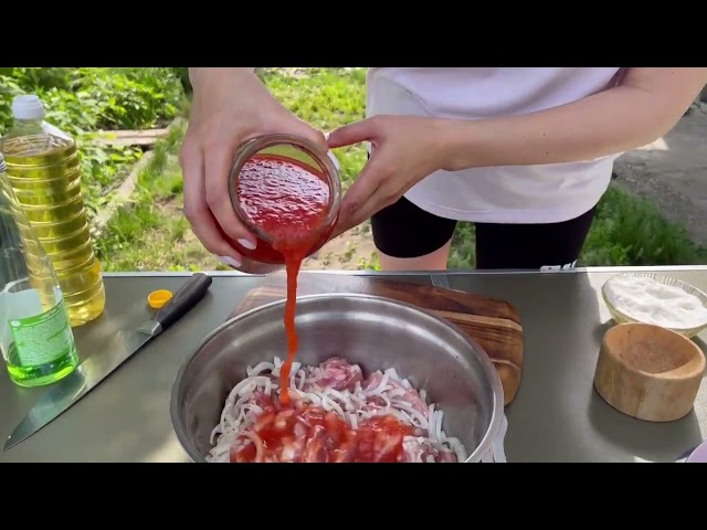 Как узнала этот рецепт, мясо на шашлык мариную только так (сочнее и вкуснее шашлыка еще не было)