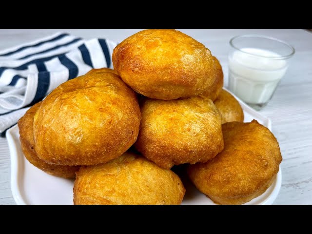 Вместо пирожков. Всего одна картошка! Пышки или пончики на сковороде, вкусно и просто.