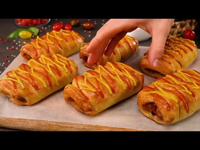 Этот рецепт колбасок в слоеном тесте ищут все! Просто и вкусно.