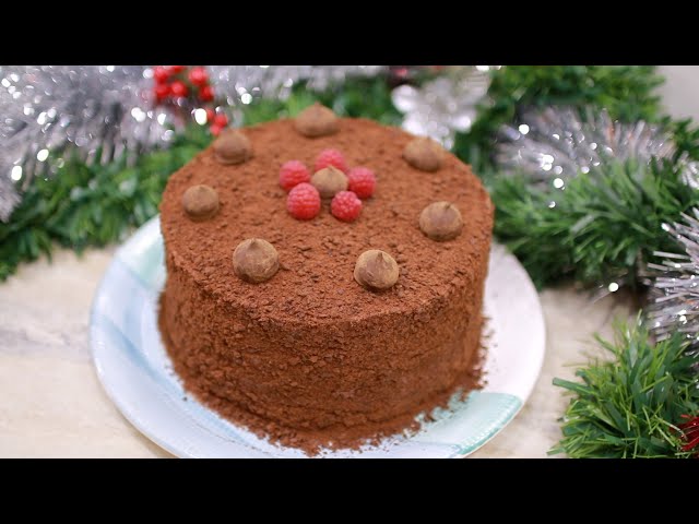 Трюфельный медовик с малиной и насыщенным шоколадным вкусом - ну, очень вкусный!!