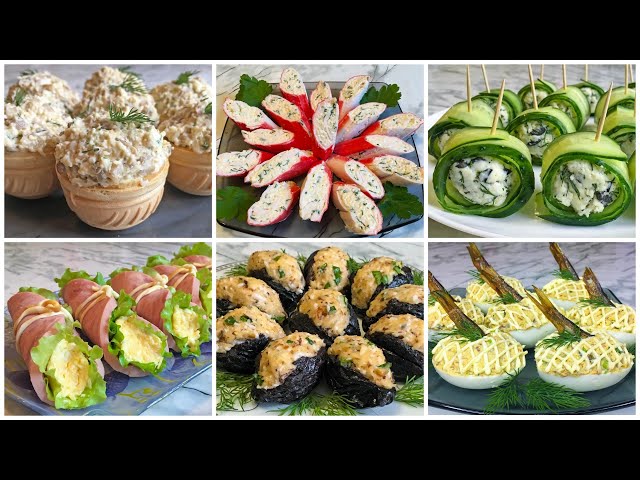 6 потрясающих закусок . Праздничные закуски