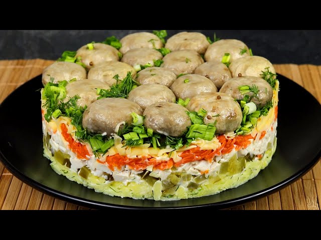 Точно будем готовить на рождество и новый год. Самый вкусный закусочный салат на праздничный стол!