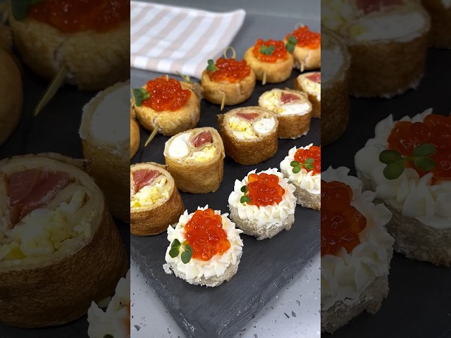Сразу 3 простые, но такие вкусные закуски к праздничному столу! Вкусно и красиво!