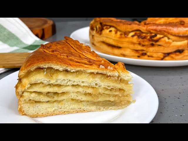 Ох, какая вкуснятина! Даже не ожидала,что будет так вкусно! Пирог Луковник по рецепту бабушек
