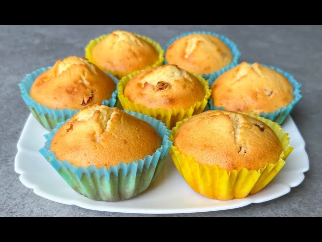 Без заморочек очень просто и вкусно домашние кексы с изюмом