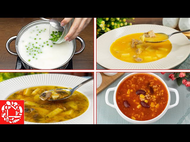 4 безумно вкусных рецепта супов на каждый день! Один вкуснее другого!