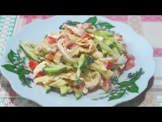 Быстрый и вкусный салат из огурцов за 5 минут! Покоряет сразу готовлю через день!