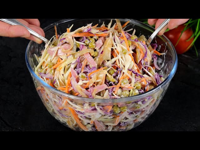 Самый простой и вкусный салат из капусты на каждый день. Готовлю два раза в день. Вкусные советы