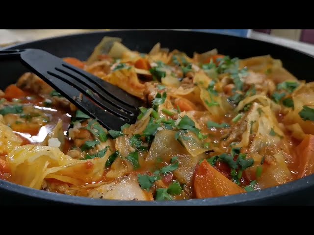 Когда есть капуста делаю так! Я никогда не ел такой вкусной капусты (по рецепту чахохбили с курицей)