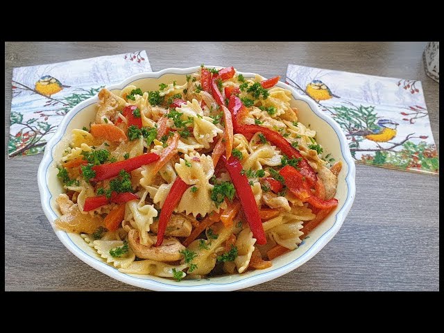 Куриное филе с овощами и лапшой! Быстро и вкусно!