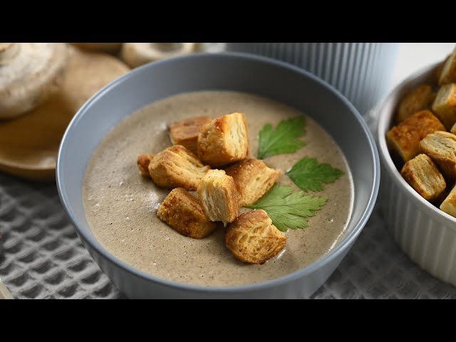 Грибной крем-суп с лесными грибами! Просто и очень вкусно!