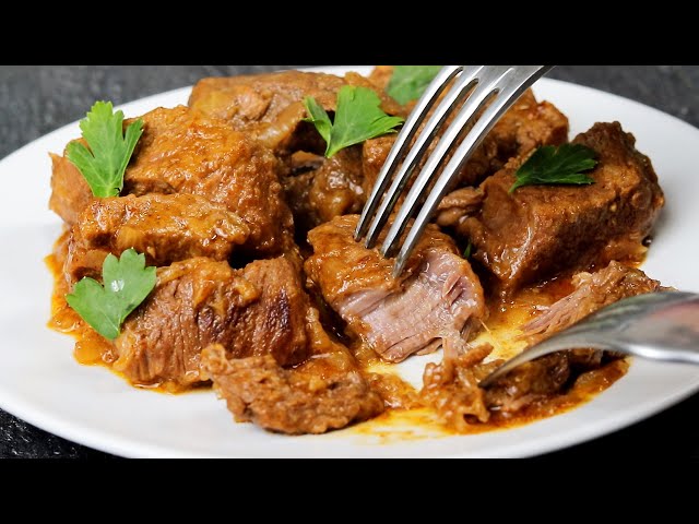 Беру даже самое жесткое мясо и готовлю нежнейший гуляш. Без жарки и возни