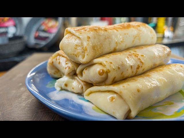 Блины готовлю только так! Тонкие блины на молоке с сырной начинкой, как в хачапури. Масленица 2024