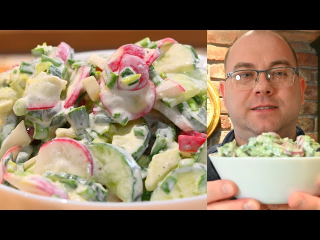 Салат, который ем даже ночью! Готовить всего 5 минут! Просто, быстро, вкусно! Салат легкий и полезный