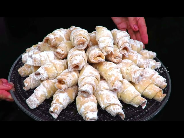 Ореховые рогалики. Тают во рту. Выпечка к чаю. Печенье на скорую руку песочные рогалики