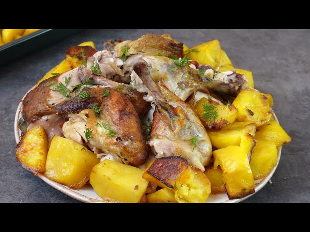 Курица как в лучшем ресторане! Маринад делает мясо вкуснейшим и нежным, а картошка — шедевр!