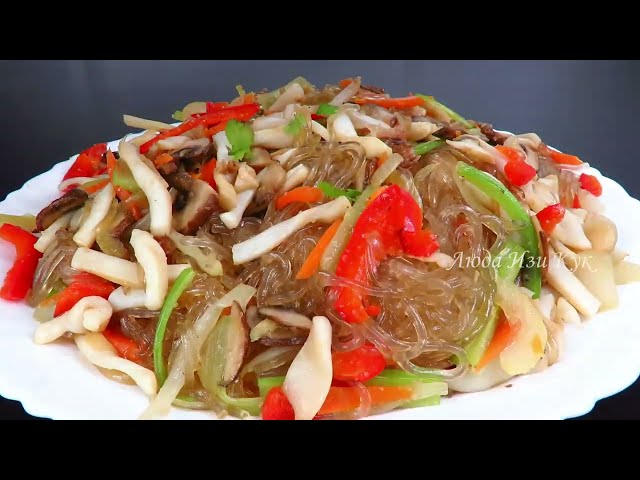 Как надо Фунчоза с кальмарами и овощами по-вьетнамски