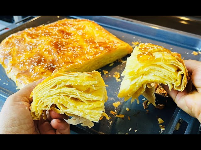 Боже, до чего же это вкусно! 2 яйца, немного молока и 3 стакана муки! Такой пирог в магазине не купить