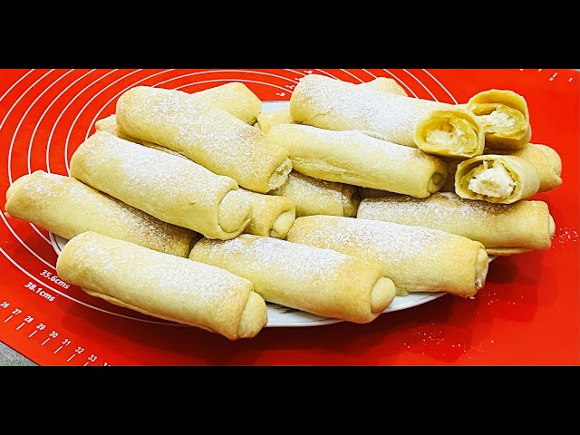 Как же это вкусно. Тесто 3 ингредиента. Тающие во рту, сметанные трубочки. Такие в магазине не купить