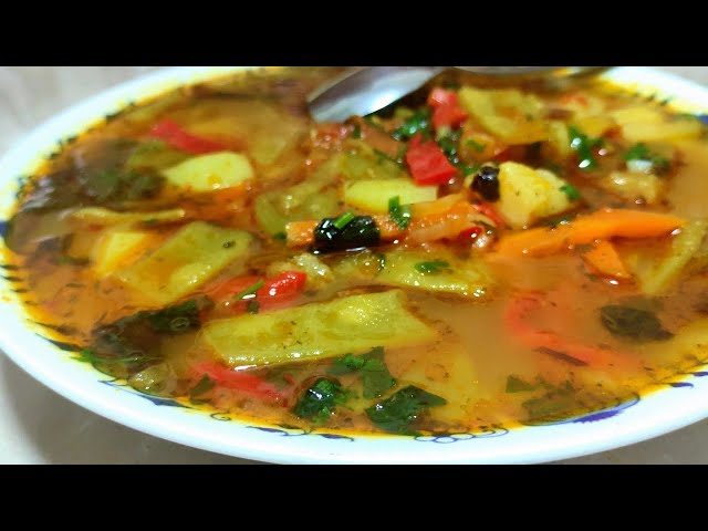 Грузинский вкуснейший суп из зелёной фасоли