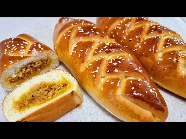Плетёные пироги с капустой