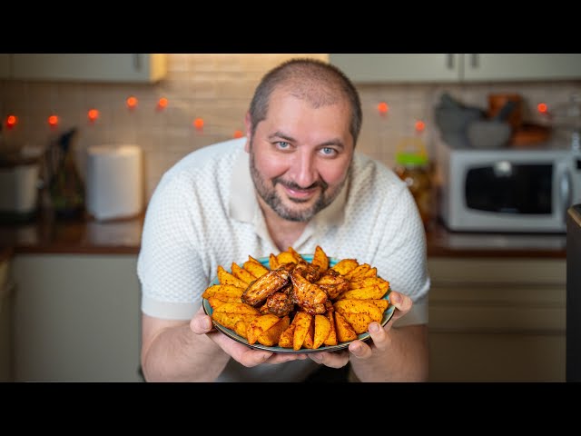 Вы не поверите, как легко приготовить хрустящие курицу и картофель в аэрогриле!