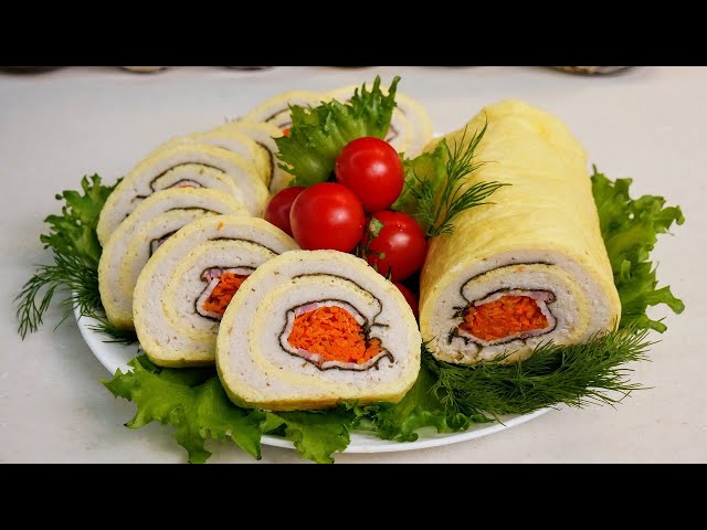 Простой рецепт идеальной закуски. Куриный закусочный рулет на праздничный стол, цыганка готовит.