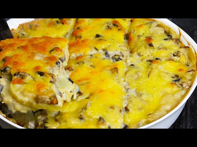 Вкуснейшая запеканка с картофелем и грибами под сыром! Порадуйте родных этим вкусным блюдом!