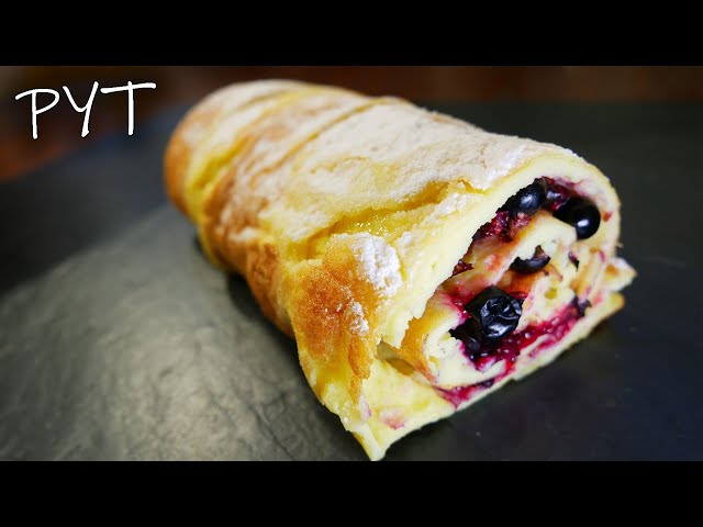 Рецепт завтрака мечты: рулет из блина со смородиной. Быстрый и вкусный рулет из блина со смородиной