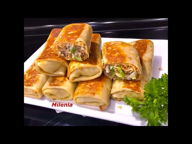 Блины с мясом, очень вкусная начинка. Что-то новенькое. Блинчики с мясом