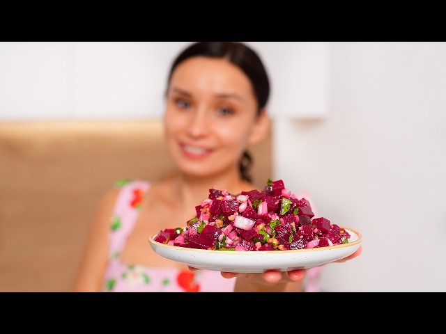 Салат за 5 минут из обычной свеклы! Но как же вкусно! Грузинский салат без майонеза