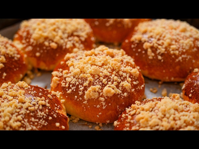 Булочки как пух! Нереально вкусные булочки с начинкой и хрустящим штрейзелем