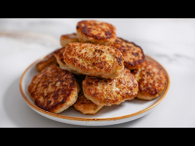 Самые сочные и вкусные котлеты из куриного фарша с кабачком и картошкой
