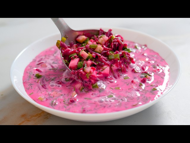 Никогда бы не подумала, что это настолько вкусно! Холодный борщ. Литовский холодник с буряком!