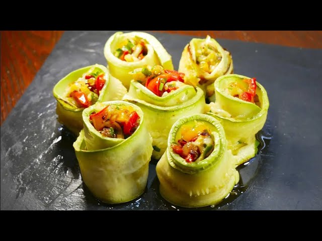 Рулетики из кабачков с сыром — закуска, которая удивит всех!
