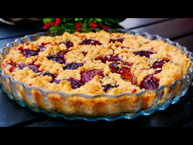 Простой рецепт вкуснейшего сливового пирога