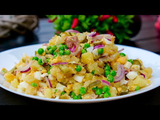 Очень простой и сытный салат. Не ожидала, что будет так вкусно