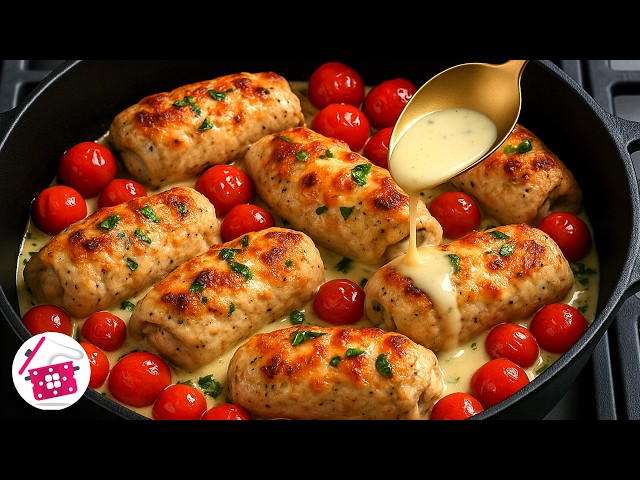 Лучше, чем мамина курица! Прости, мама. Моя семья просит эти куриные рулетики каждую неделю!