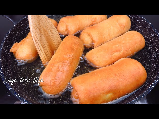 Жареные пирожки-трубочки с луком и яйцом - мягкие, пышные и ароматные! Вкус детства уличная еда