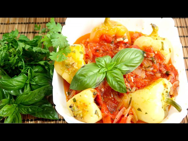 Жареный сладкий перец в томатном соусе